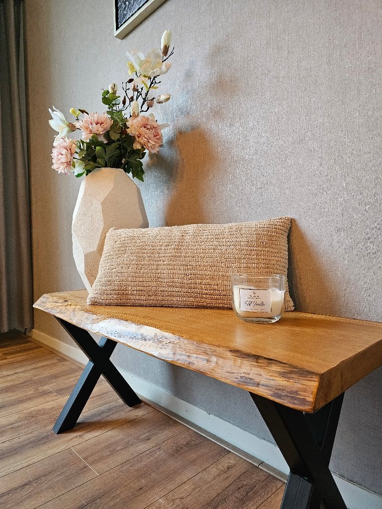 Boomstam houten Sidetable | TV meubel | Schouw | Openhaard, Huis en Inrichting, Nieuw, Ophalen of Verzenden, Robuust, landelijk, industrieel, warm, one of a kind!