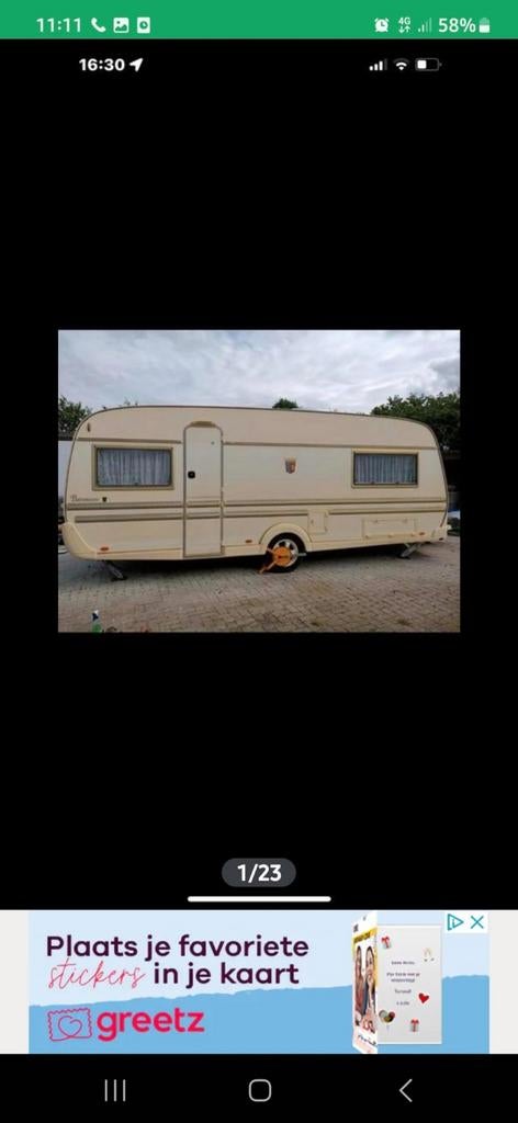 Tabbert Baronesse caravan, Rondzit, Tabbert, Particulier, Koelkast