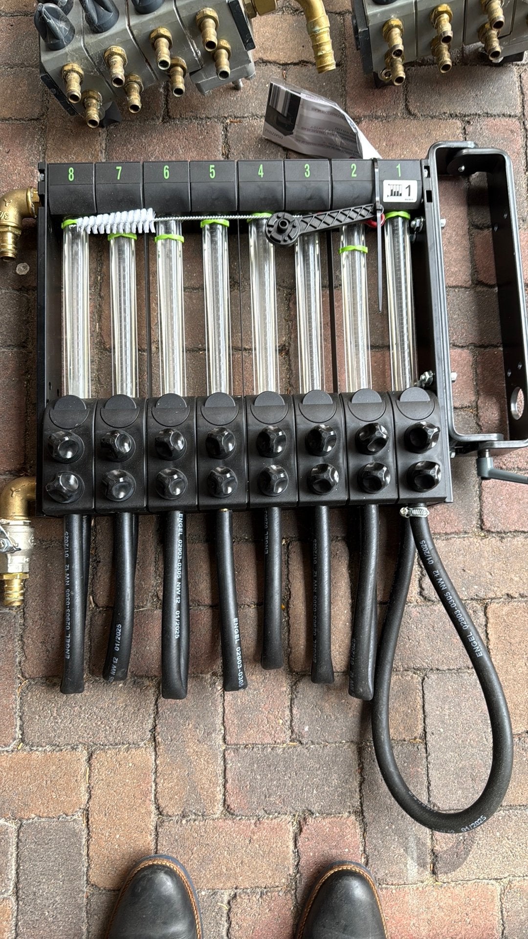 Koelwater flow meter, Ophalen