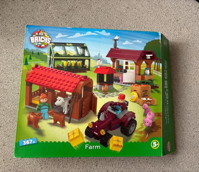 Kids Bricks Farm Bouwset 5+ (367 st) als nieuw teab, Ophalen of Verzenden, Zo goed als nieuw, Overige merken