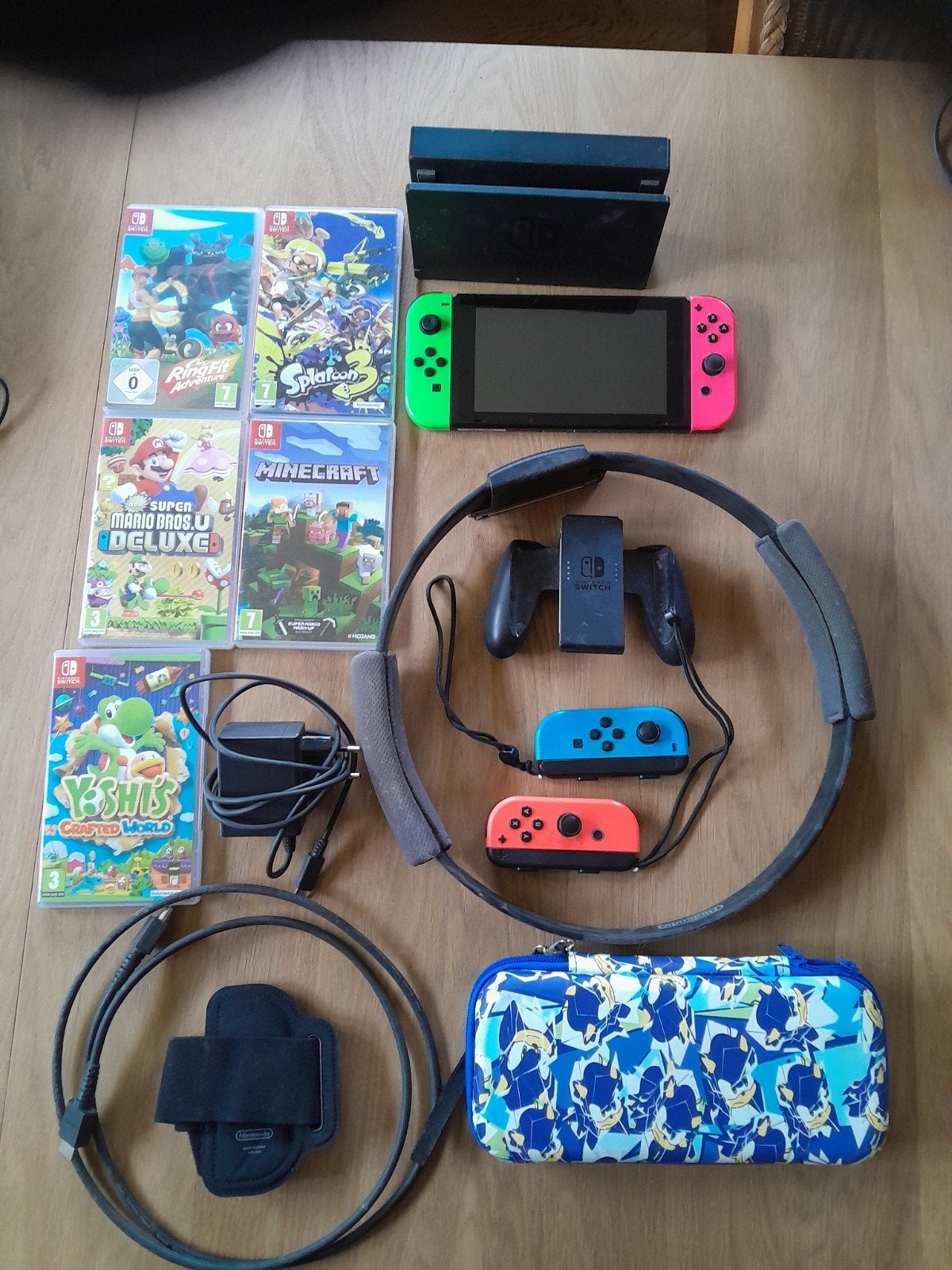 Nintendo Switch V2 met 5 games en accessoires, 3 spelers of meer, Ophalen, Overige genres, Vanaf 3 jaar