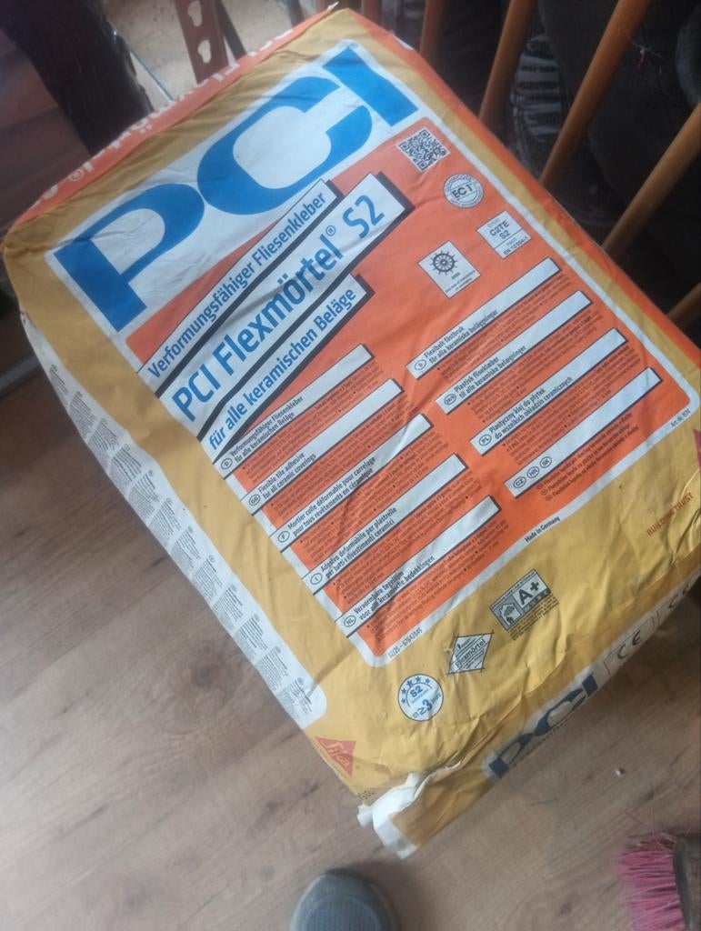 PCI Flexmörtel S2 tegellijm - 4 zakken, Doe-het-zelf en Verbouw, Tegels, Nieuw, Overige typen, Overige materialen, Minder dan 20 cm