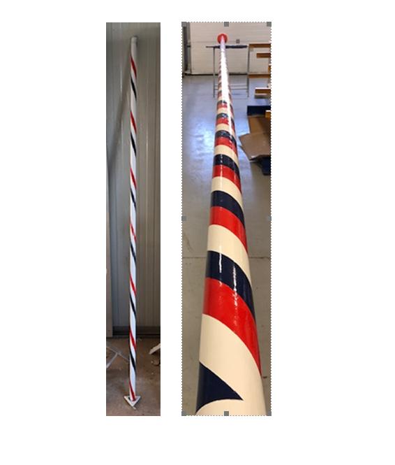 Houten Prins geschilderde vlaggenmast, Diversen, Vlaggen en Wimpels, Verzenden, Nieuw