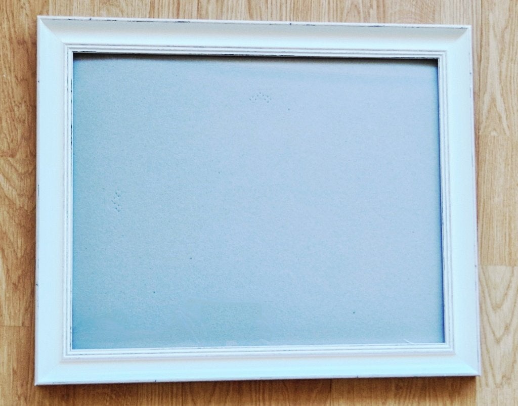 Witte houten fotolijst met plexiglas – 57,5 x 47,5 cm, Audio, Tv en Foto, Fotografie | Fotolijsten, Ophalen, Gebruikt, Overige typen
