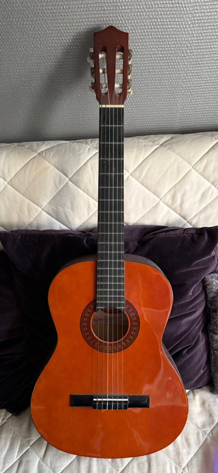 Akoestische gitaar voor beginners met standaard, Ophalen, Gebruikt, Klassieke of Spaanse gitaar