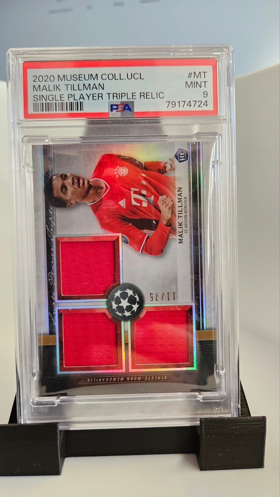 Malik Tillman Triple Relic PSA 9 Mint - Bayern München, Buitenlandse clubs, Spelerskaart, Ophalen of Verzenden, Zo goed als nieuw