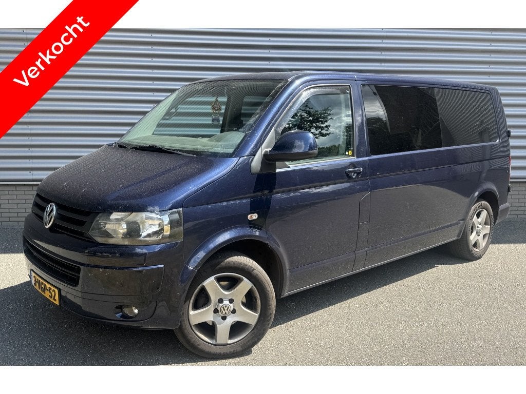 Volkswagen Transporter 2.0 TDI L2H1 Dubbel Cabine (bj 2010), Auto's, 1748 kg, 4 cilinders, Origineel Nederlands, Bedrijf