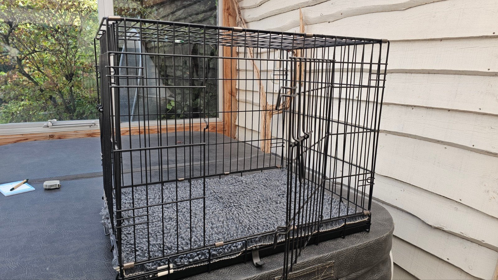 Nette hondenbench zwart, Dieren en Toebehoren, Ophalen, Zo goed als nieuw