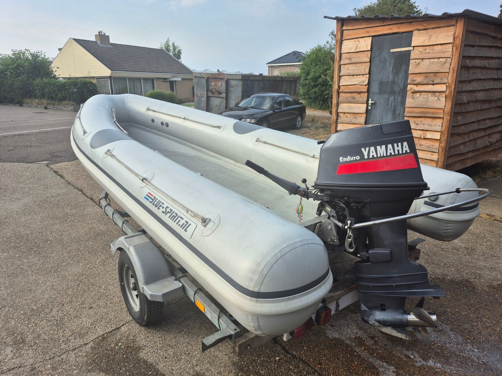 blue spirit yamaha 60 pk, Benzine, Buitenboordmotor, Consoleboot, Trailer