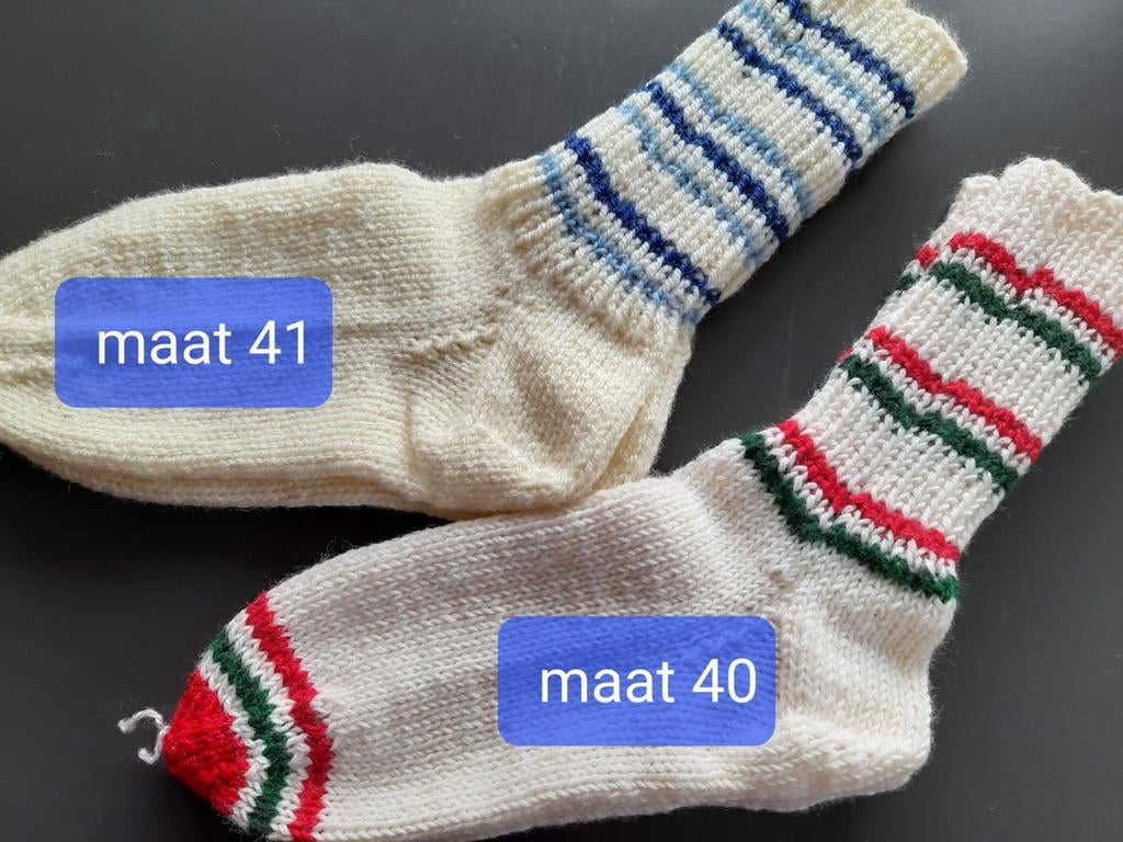 Handgebreide sokken mt 40/41, Ophalen of Verzenden