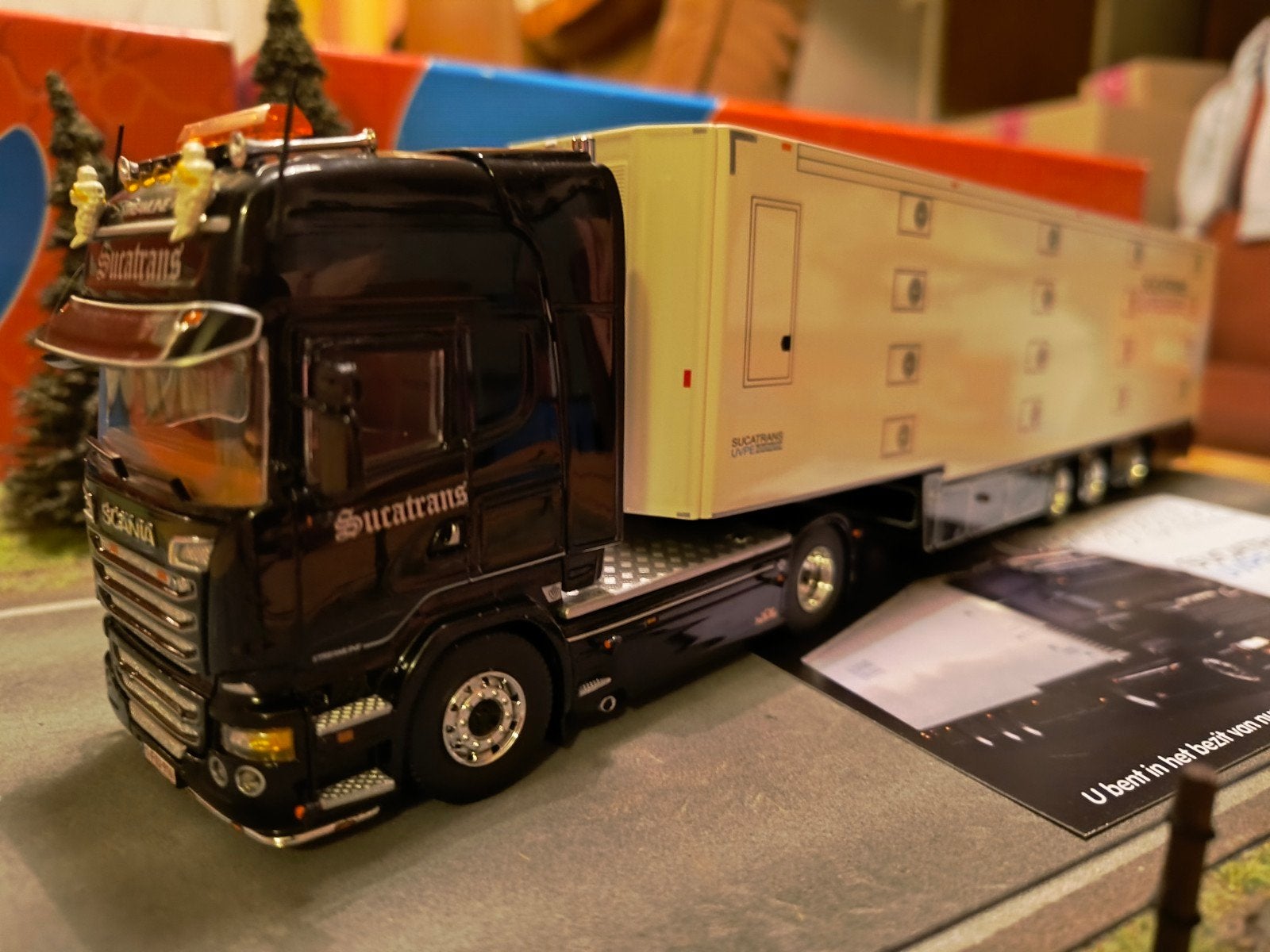 Tekno Scania Sucatrans, Ophalen of Verzenden, Zo goed als nieuw, Bus of Vrachtwagen, Tekno