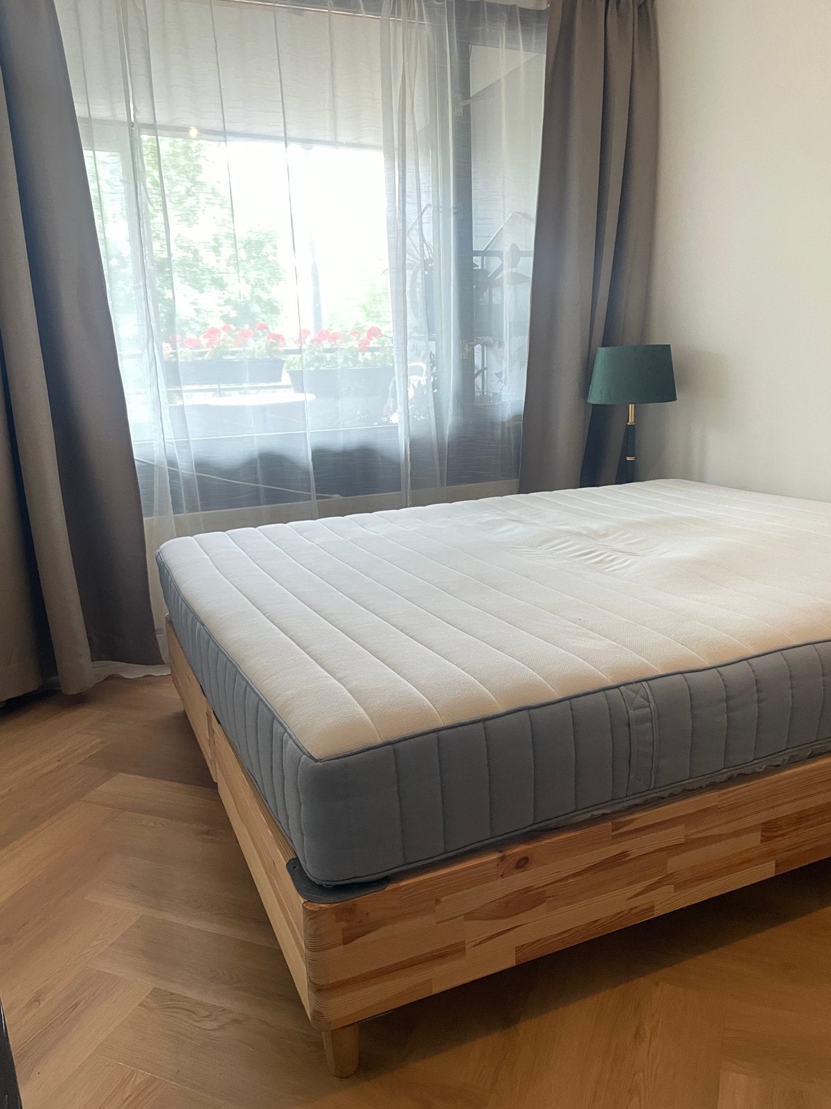 IKEA boxspring ESPEVÄR evt. met tweepersoons matras, Ophalen, Tweepersoons, 140 cm, Zo goed als nieuw