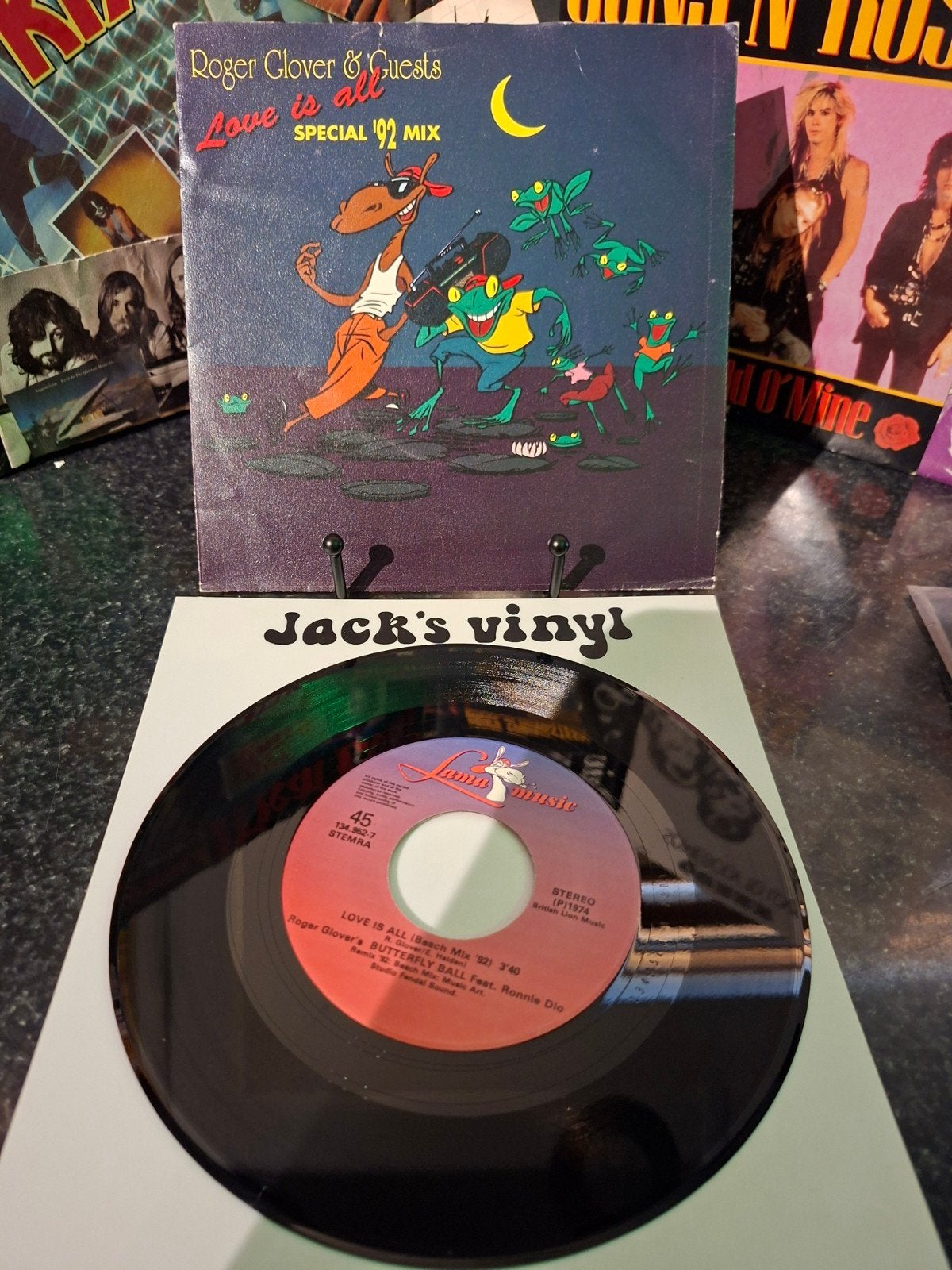 Roger Glover & Guests - Love Is All (Special '92 Mix) 1992, Fotohoes, Ophalen of Verzenden, Gebruikt, 7 inch