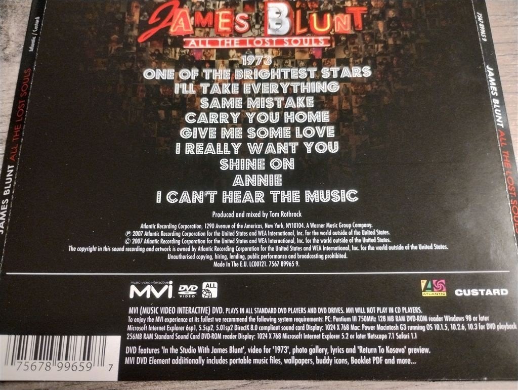 James Blunt - All the lost Souls [ + DVD], Ophalen of Verzenden, Zo goed als nieuw