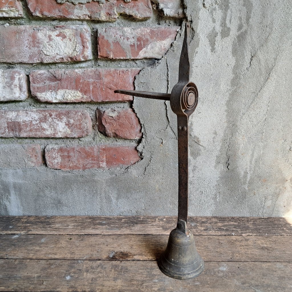 Oude brocante winkelbel deurbel koperen bel *Etage3*, Huis en Inrichting, Woonaccessoires | Overige, Gebruikt, ., Ophalen of Verzenden