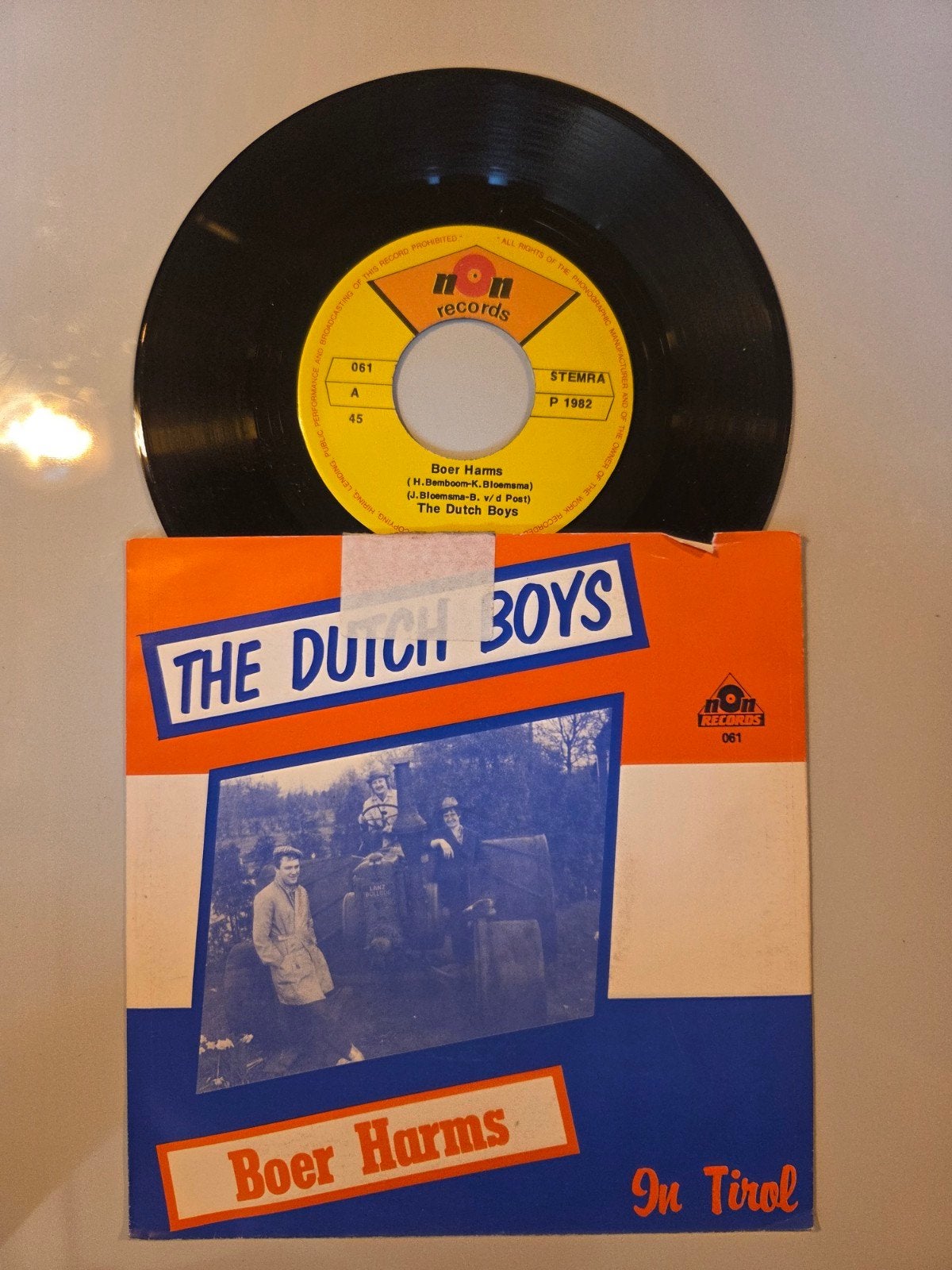 The dutch boys - Boer Harms, Cd's en Dvd's, Vinyl Singles, Ophalen of Verzenden, Gebruikt, Nederlandstalig