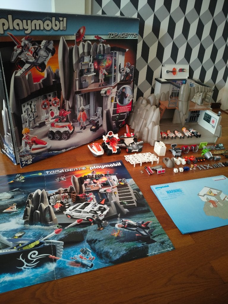 Playmobil 4875 Top Agents hoofdkwartier, Ophalen, Gebouw, Complete set, Zo goed als nieuw