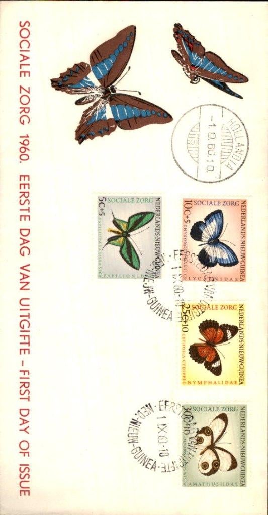 Nieuw - Guinea - FDC - 1960, Postzegels en Munten, Brieven en Enveloppen | Nederland, Verzenden, Envelop