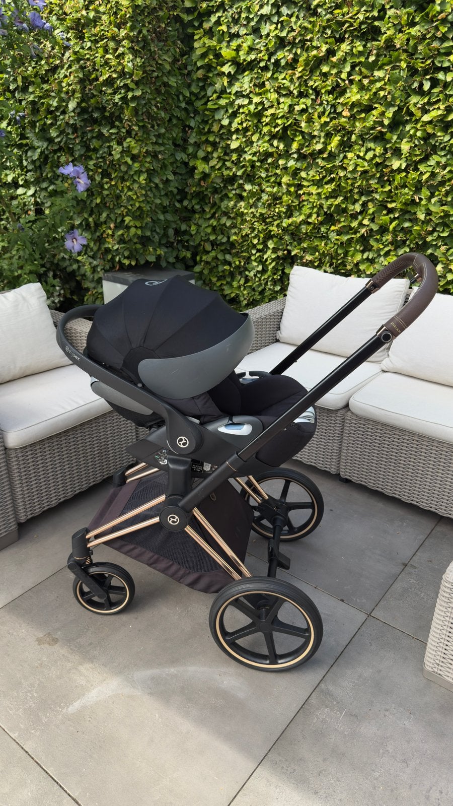 Complete Cybex Priam Rose Gold Set | Cloud Z i-Size + Base Z, Ophalen, Gebruikt, Overige merken, Met autostoeltje