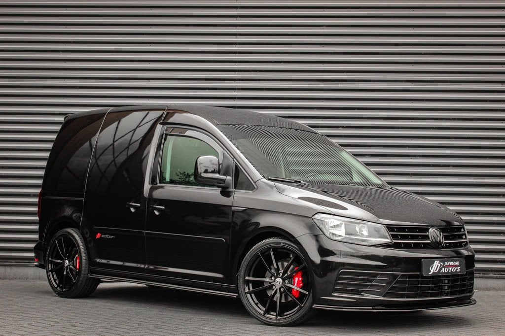 Volkswagen Caddy 2.0 TDI 185PK JB- EDITION / FULL BLACK / SC, 4 cilinders, Volkswagen, Zwart, Leder