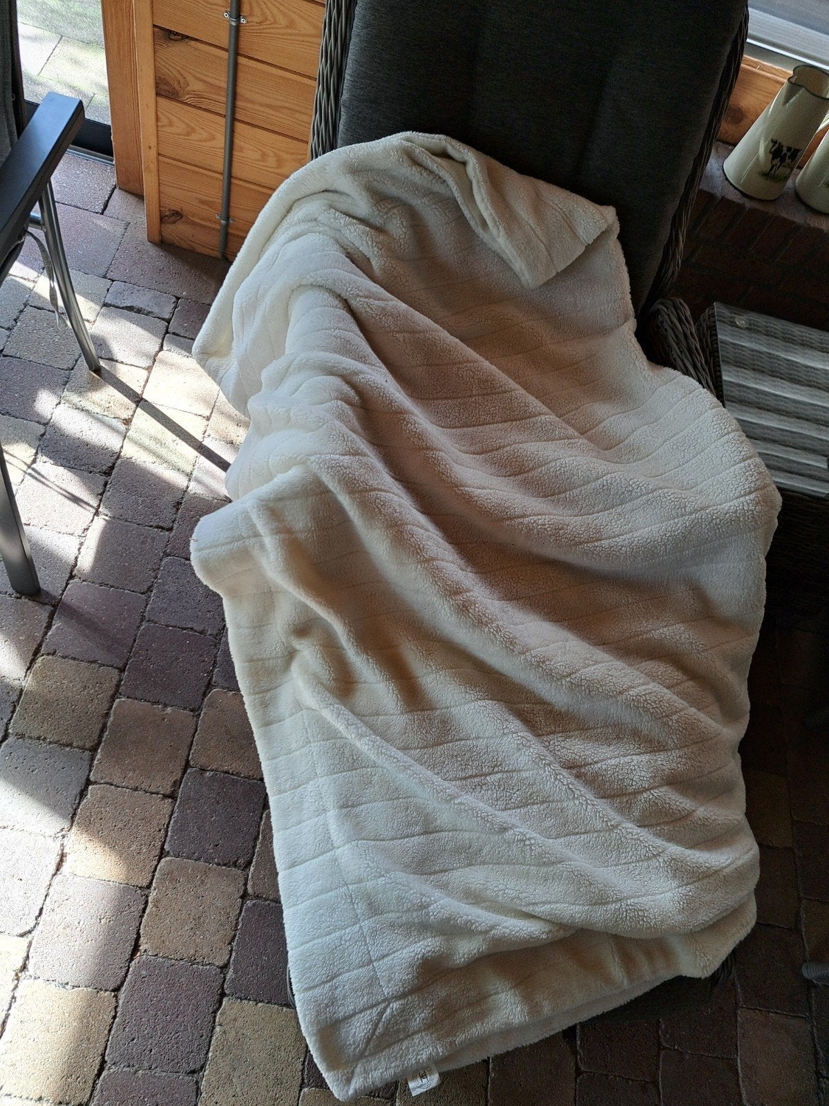 deken, Wit, Ophalen of Verzenden, Gevoerd, Polyester