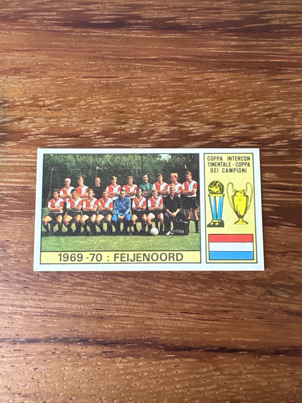 Vintage Feyenoord Spelerskaart 1969-70, Ophalen of Verzenden, Zo goed als nieuw, Stickers en Plaatjes