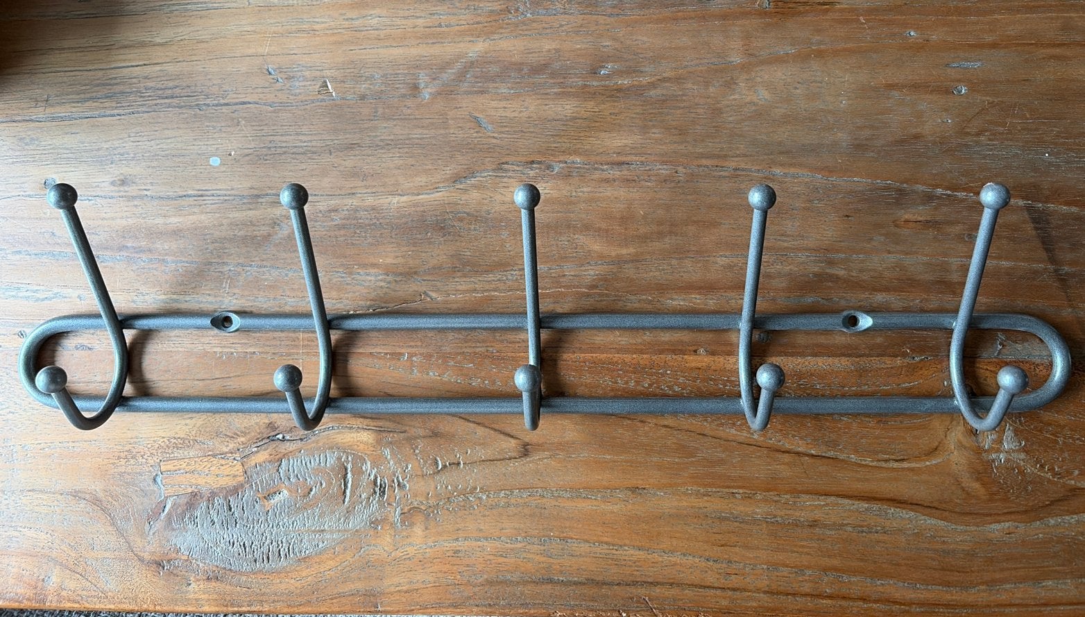 Metalen wandkapstok met 5 haken, Wandkapstok, Ophalen of Verzenden, Zo goed als nieuw, Minder dan 100 cm