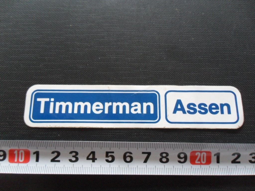 sticker Timmerman Assen, Ophalen of Verzenden, Zo goed als nieuw