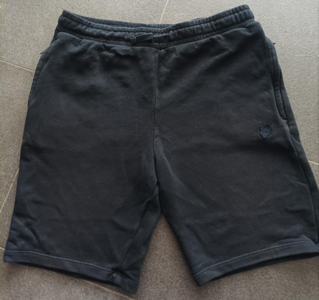 Donkerblauwe Lyle&Scott korte broek maat 164, Ophalen of Verzenden, Zo goed als nieuw, Jongen, Broek