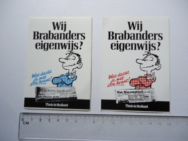 sticker oud Brabant krant stip nb vintage gerrit de jager, Verzenden, Zo goed als nieuw, Bedrijf of Vereniging