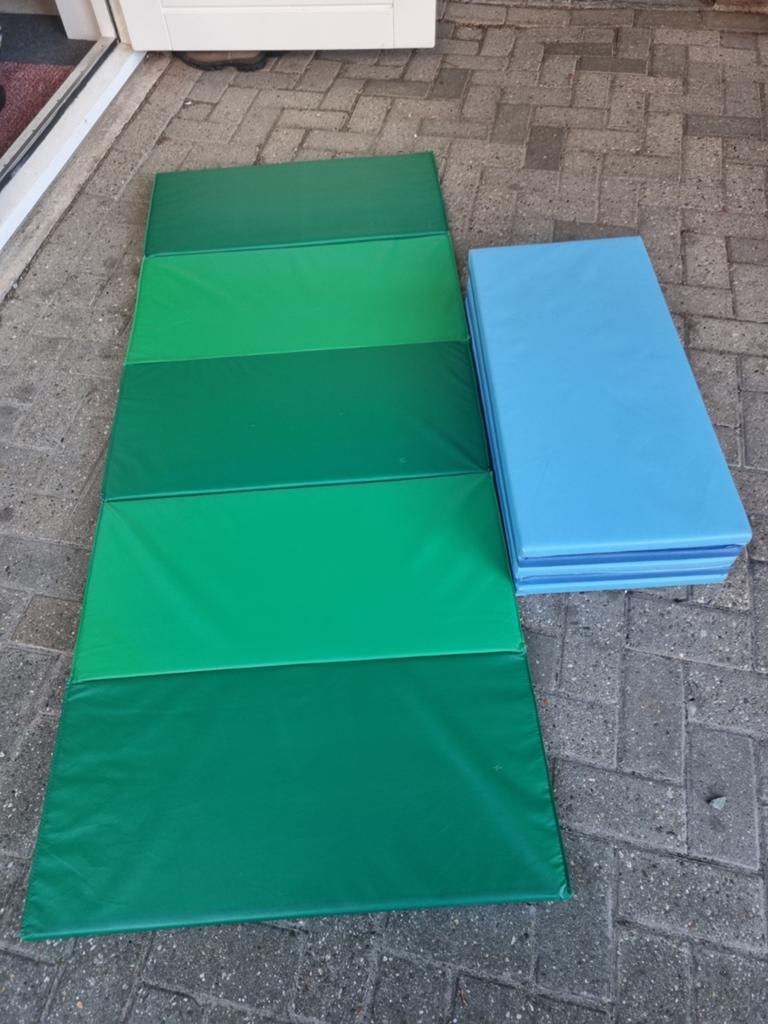Opvouwbare speelmat - Groen en Blauw, Ophalen, Gebruikt