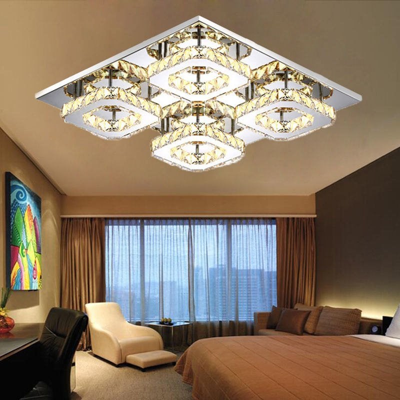 Verchroomde Kristallen Design LED-Plafonniere Kroonluchter, Ophalen of Verzenden, Nieuw