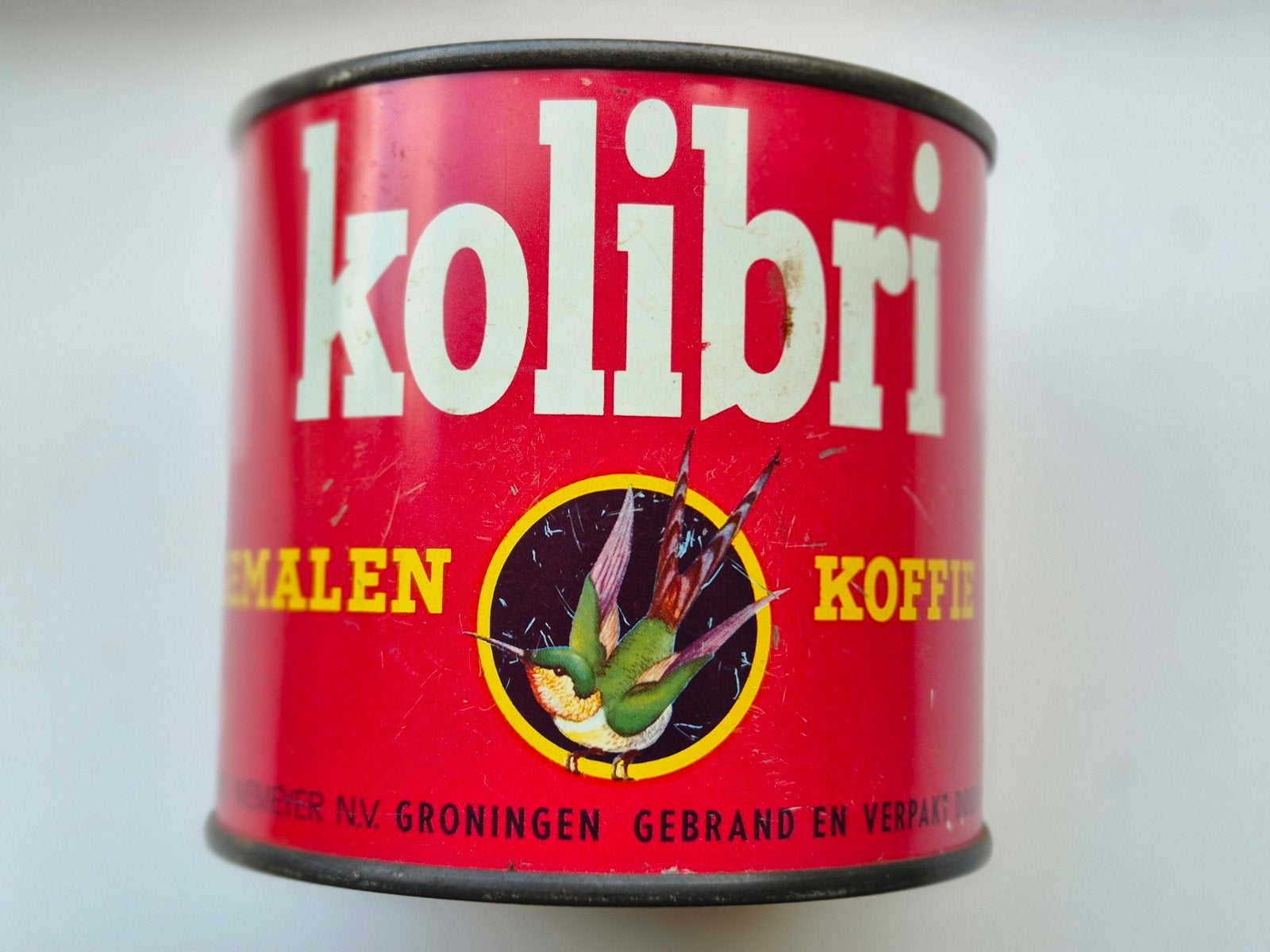 Kolibri Theodorus Niemeijer Gemalen koffie Groningen, Verzamelen, Blikken, Ophalen of Verzenden, Gebruikt, Koffie