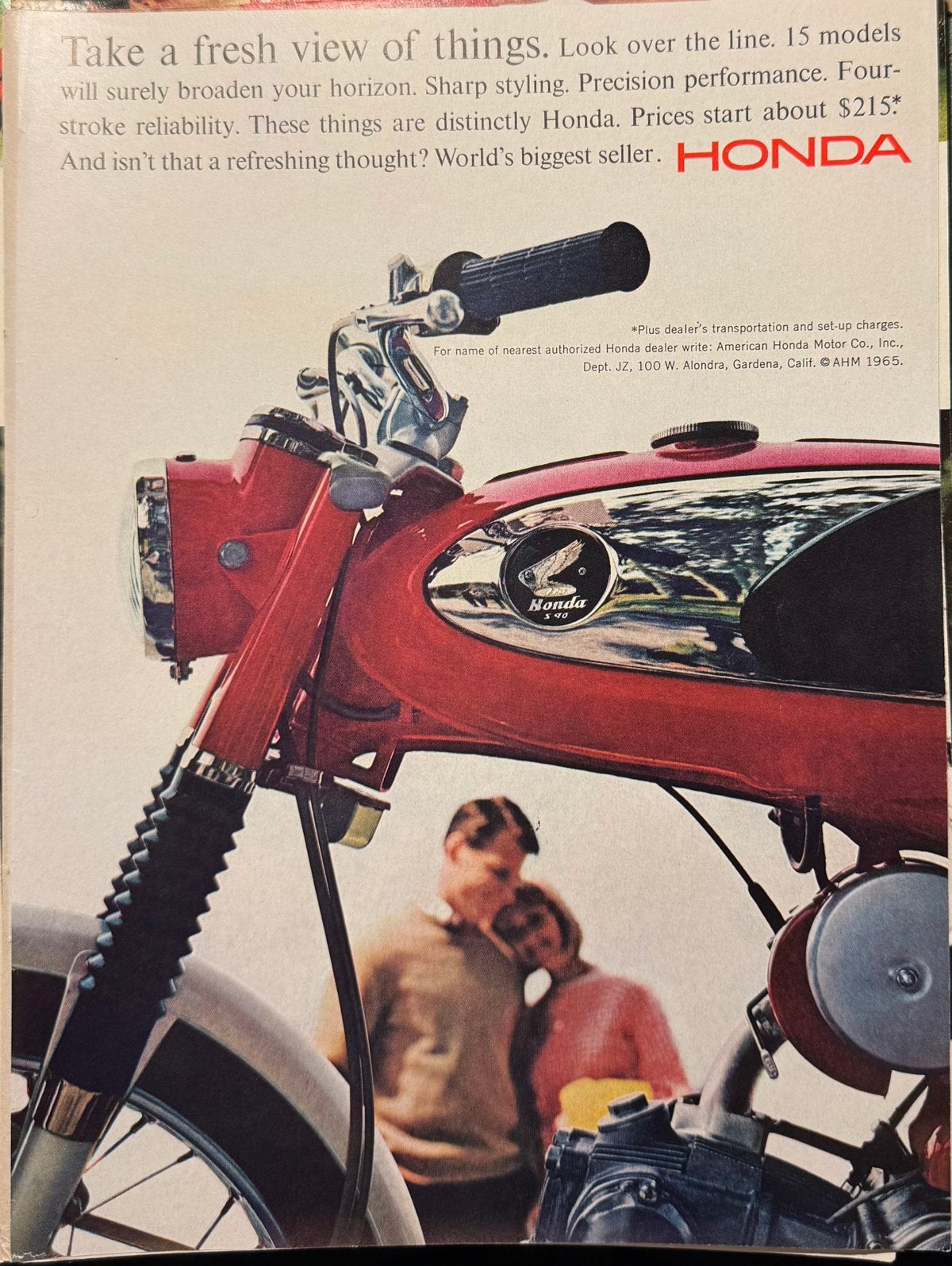 Advertentie uit 1965 Honda S90, Verzenden, Zo goed als nieuw, Motoren