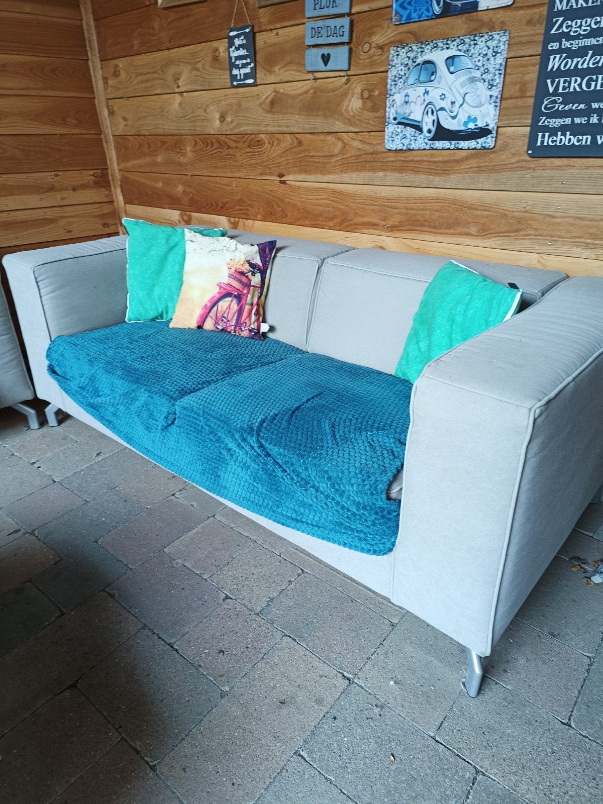 Twee comfortabele buitenbanken voor onder overkapping, Ophalen, Gebruikt, Driepersoons, 75 tot 100 cm