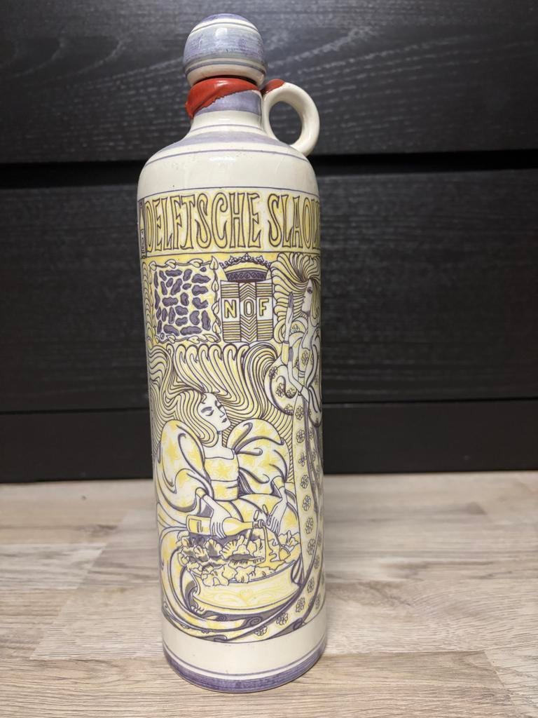 Antieke Delftsche Slaolie Jeneverkruik - Art Nouveau, Ophalen