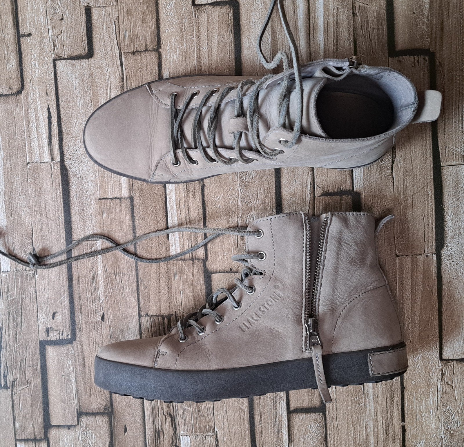Blackstone -  Stoere Leren Veterboots Mt. 40, Overige kleuren, Verzenden, Lage of Enkellaarzen, Zo goed als nieuw