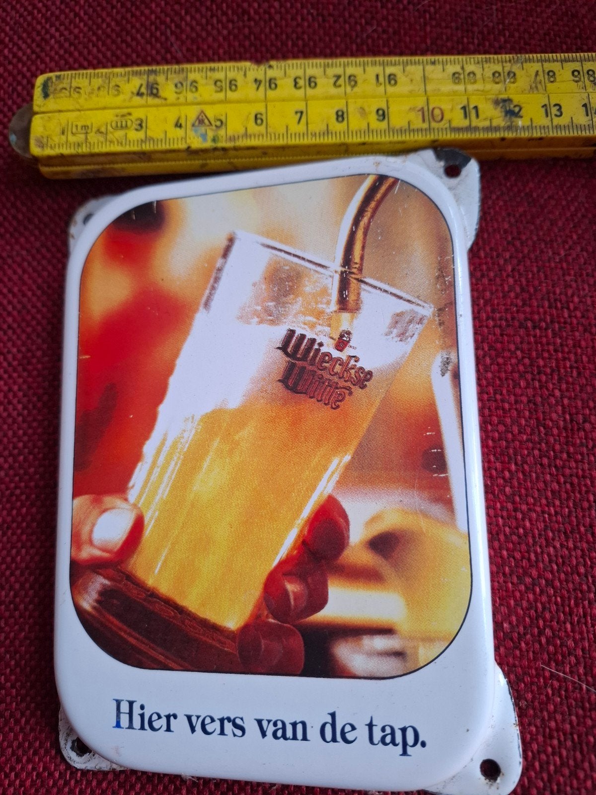 emaille reclame bordje bier, Ophalen of Verzenden