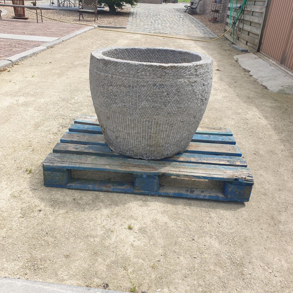 Arduinen bloempot., Tuin en Terras, Bloembakken en Plantenbakken, Ophalen, Rond, Kunststof