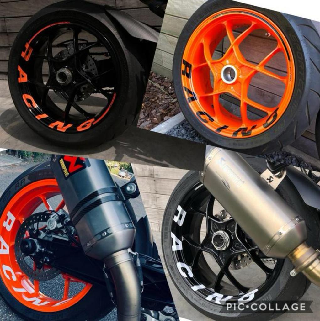 RACING stickerset velgen KTM Superduke 1290/1390/GT en ander, Motoren, Ophalen of Verzenden, Zo goed als nieuw