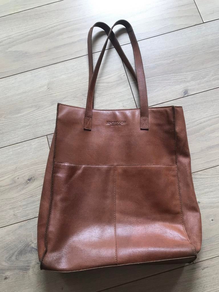 Leren tas Mc Gregor, Ophalen of Verzenden, Zo goed als nieuw, Bruin, Shopper