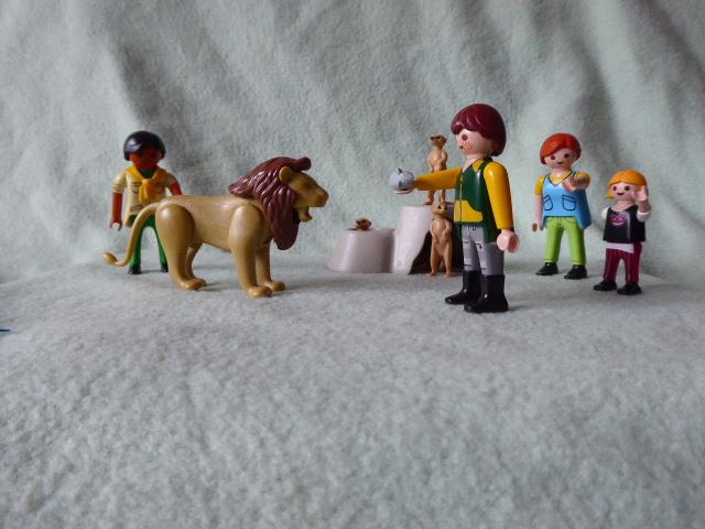 playmobiel met leeuw, Kinderen en Baby's, Speelgoed | Playmobil, Gebruikt, Los playmobil, Ophalen of Verzenden