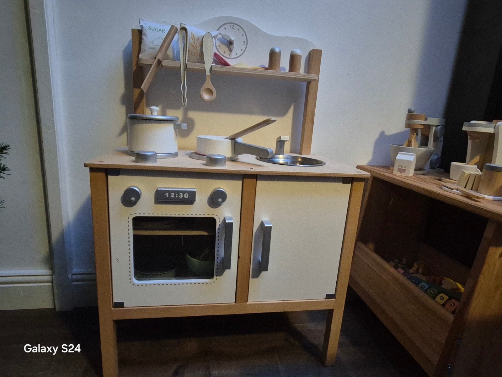 Houten Speelkeuken + accessoires, Ophalen, Zo goed als nieuw, Hout, Speelkeuken-accessoire