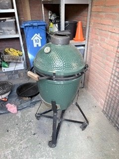 Big Green Egg medium, Ophalen, Gebruikt, Big Green Egg, Met accessoires