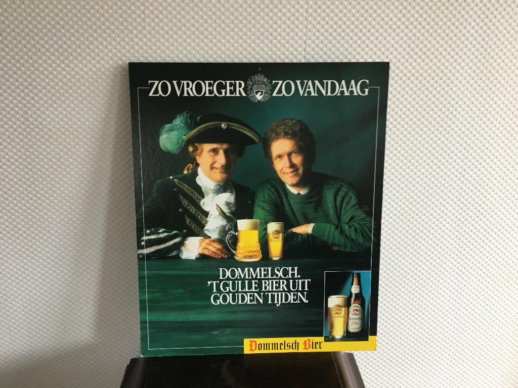 bier reclame Dommelsch bier van vroeger mancave bar, Verzenden, Zo goed als nieuw, Reclamebord, Plaat of Schild, Overige merken