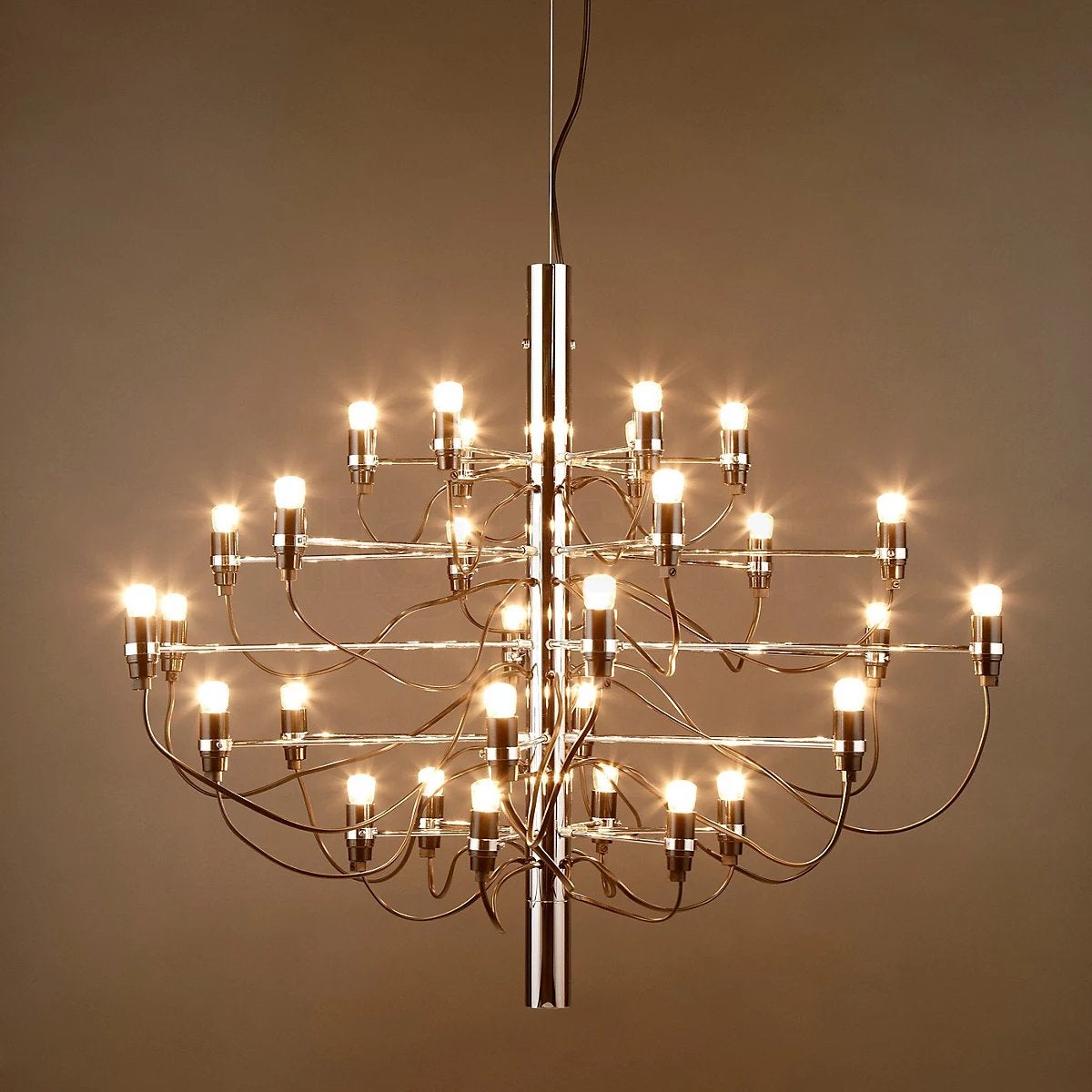 Flos 2097/30 Chroom Kroonluchter - Modern Design, Ophalen, Zo goed als nieuw, Metaal, E14 (klein)