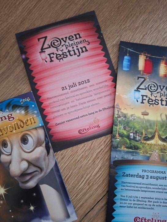 Efteling Programmaboekjes: Zomeravonden & Zeven Pleinen..., Verzamelen, Ophalen of Verzenden, Zo goed als nieuw, Overige typen