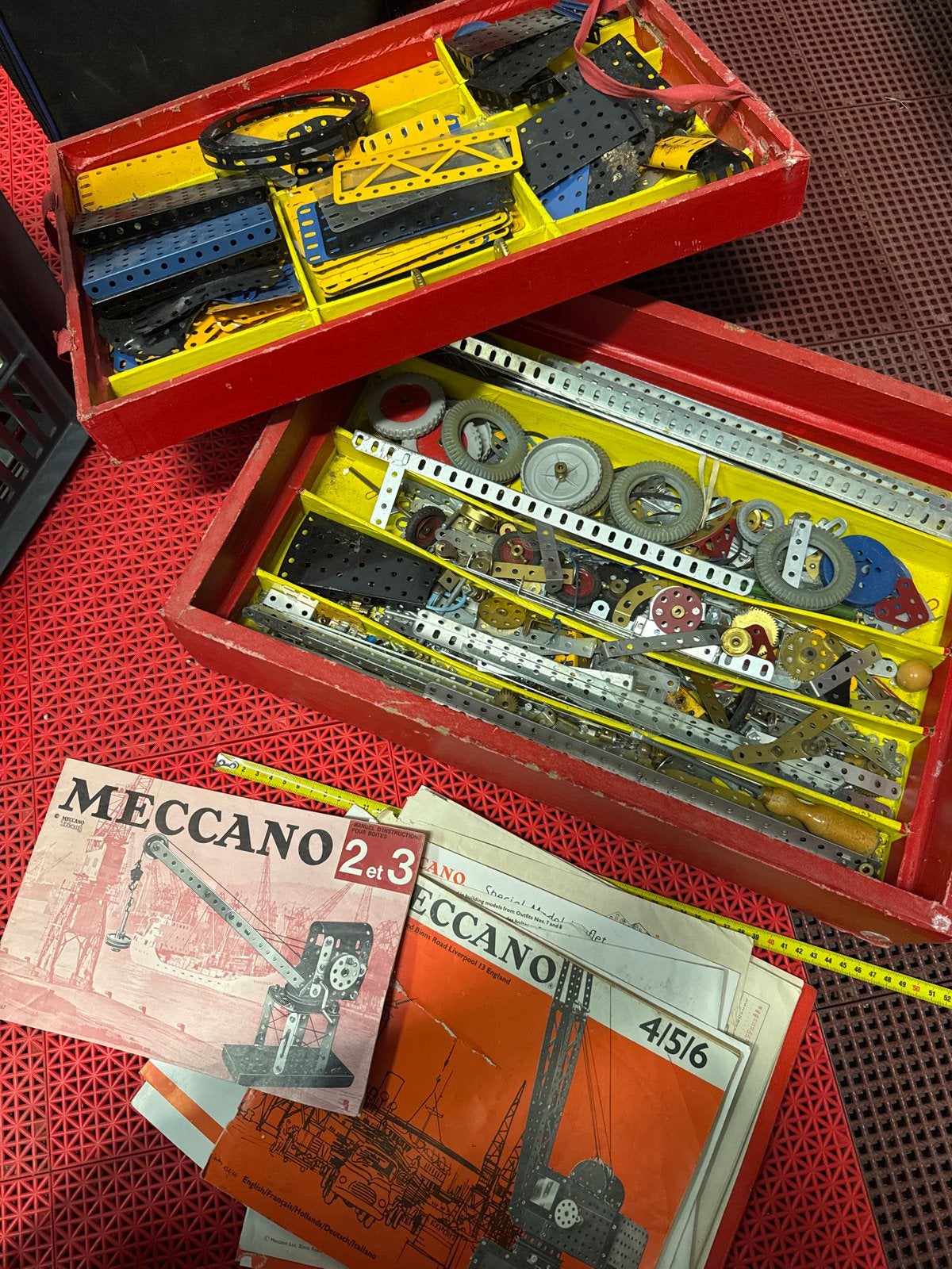 Meccano sets 2, 3, 4, 5 en 6 met alle boekjes, Ophalen of Verzenden, Gebruikt, Overige merken