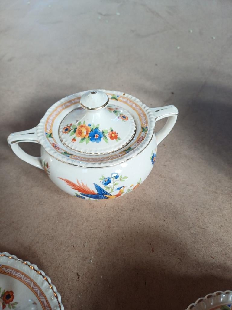 Antiek Engels theeservies - Pearl Pottery Hanley, Antiek en Kunst, Ophalen of Verzenden