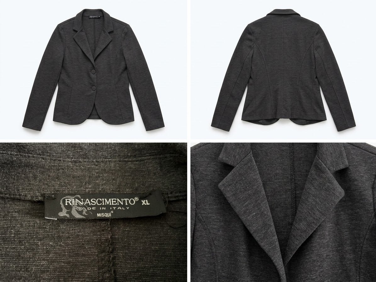 Mooie donkergrijze blazer, Maat 42/44 (L), Ophalen of Verzenden, Jasje, Grijs